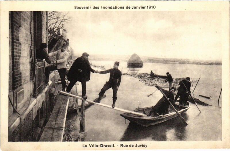 Carte postale ancienne Draveil Rue de Juvisy France à Draveil