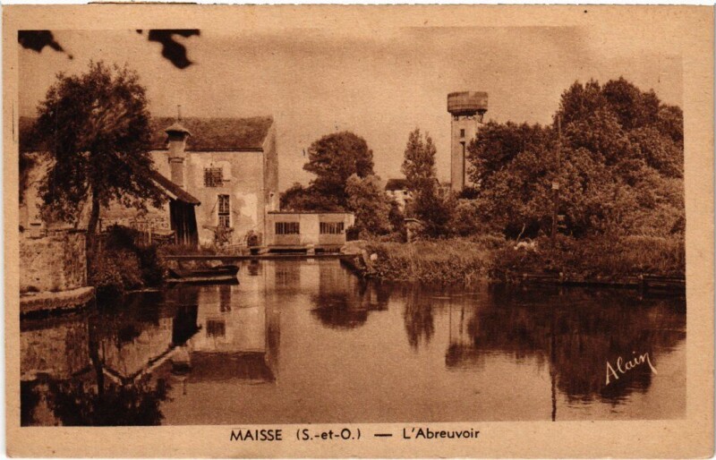 Carte postale ancienne Maisse L'Abreuvoir France à Maisse