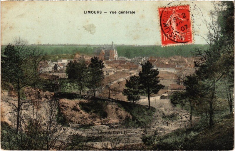 Carte postale ancienne Limours Vue Generale France à Limours