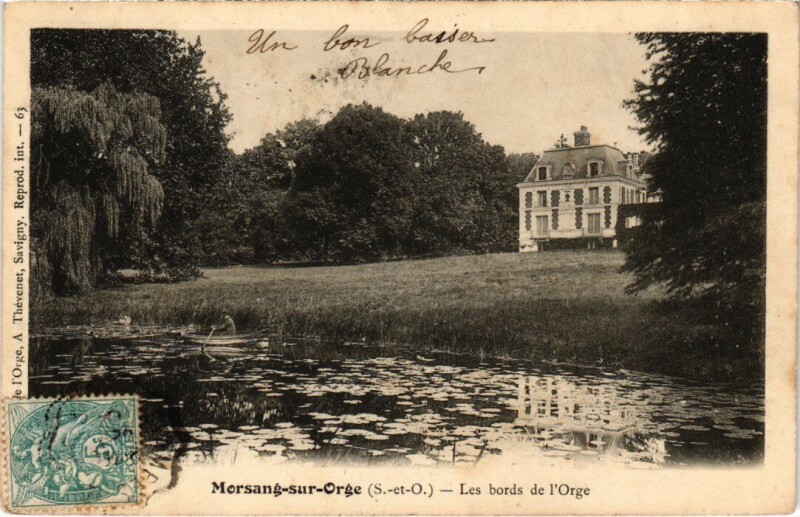 Carte postale ancienne Morsang sur Orge Les bords de l'Orge France à Morsang-sur-Orge
