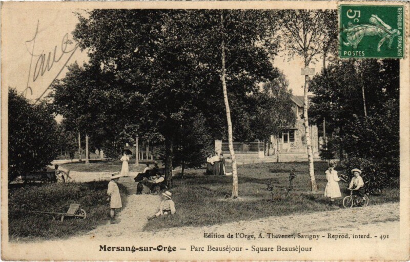 Carte postale ancienne Morsang sur Orge Square Beausejour France à Morsang-sur-Orge