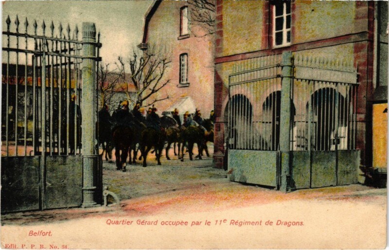 Carte postale ancienne Belfort Quartier Gerard à Belfort