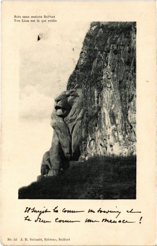 Carte postale ancienne Belfort souvenir à Belfort