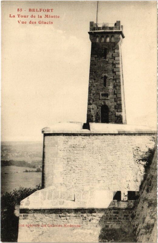 Carte postale ancienne Belfort Tour de la Miotte à Belfort