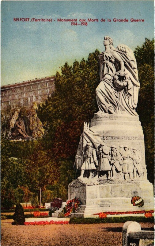 Carte postale ancienne Belfort Monument aux Morts à Belfort