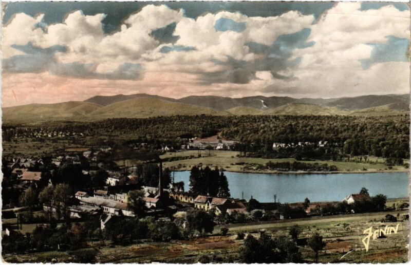 Carte postale ancienne Belfort Etang des Forges et Chaine des Vosges à Belfort