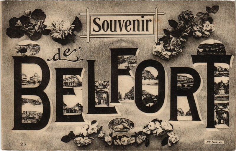 Carte postale ancienne Belfort souvenir à Belfort