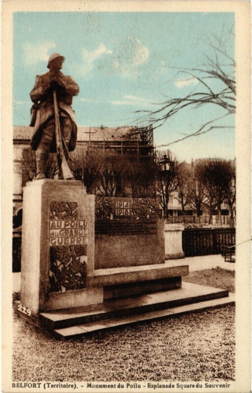 Carte postale ancienne Belfort Monument du Poilu à Belfort