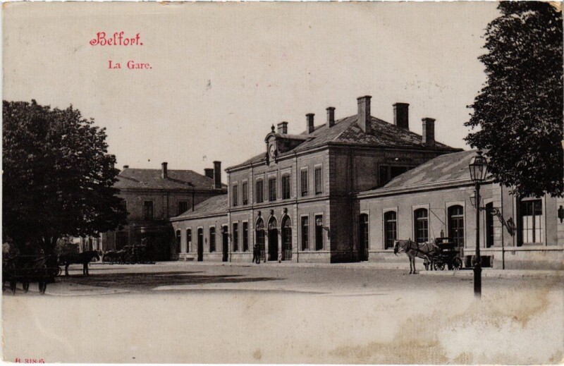 Carte postale ancienne Belfort La Gare à Belfort