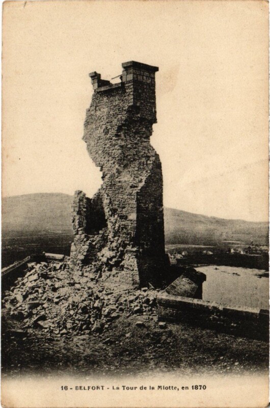 Carte postale ancienne Belfort Tour de la Miotte à Belfort