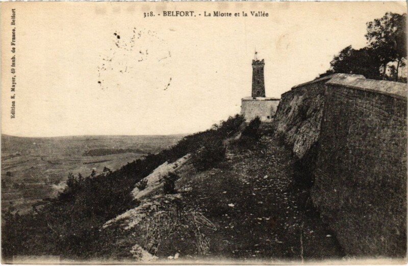 Carte postale ancienne Belfort La Miotte à Belfort