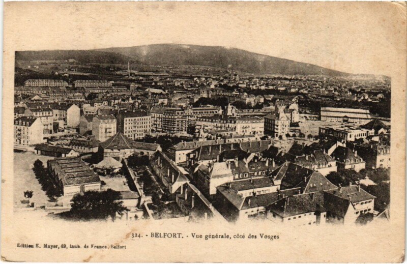 Carte postale ancienne Belfort vue generale à Belfort