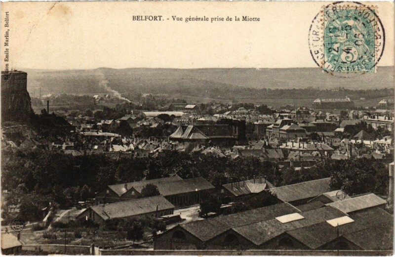 Carte postale ancienne Belfort vue generale à Belfort