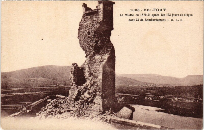 Carte postale ancienne Belfort La Miotte à Belfort
