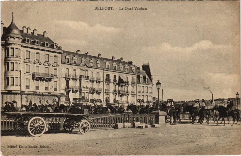 Carte postale ancienne Belfort Quai Vauban à Belfort