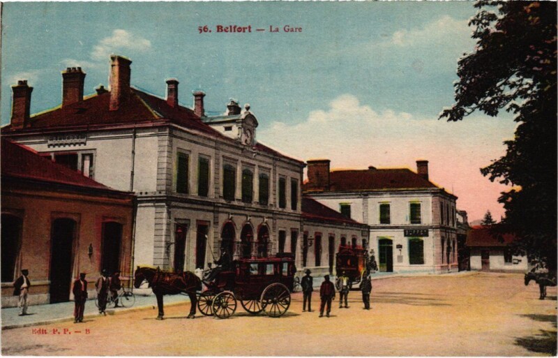 Carte postale ancienne Belfort La Gare à Belfort