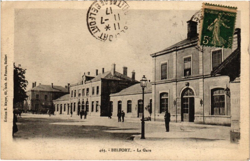 Carte postale ancienne Belfort La Gare à Belfort