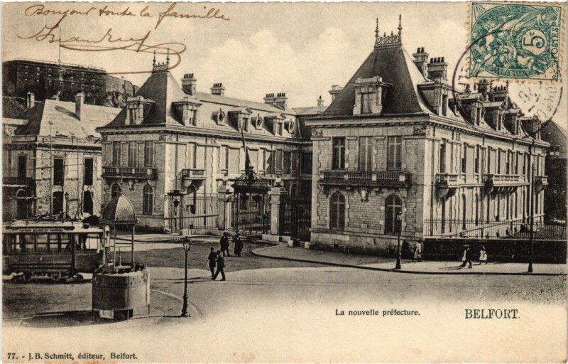 Carte postale ancienne Belfort La nouvelle Prefecture à Belfort