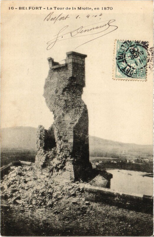 Carte postale ancienne Belfort Tour de la Miotte à Belfort