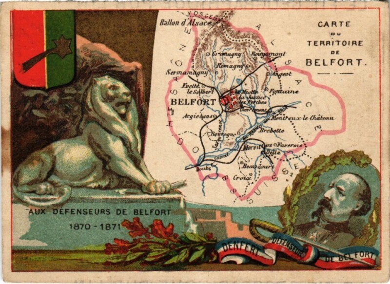 Carte postale ancienne Belfort souvenir à Belfort