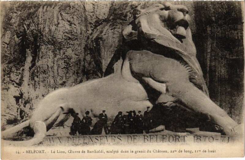 Carte postale ancienne Belfort Le Lion à Belfort
