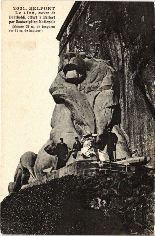 Carte postale ancienne Belfort Le Lion à Belfort