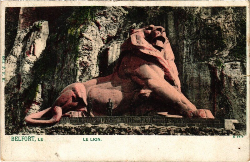 Carte postale ancienne Belfort Le Lion à Belfort