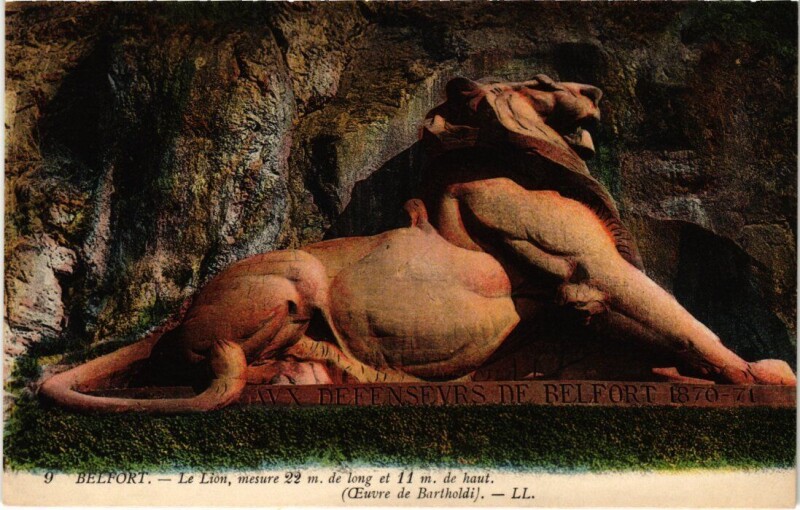Carte postale ancienne Belfort Le Lion à Belfort