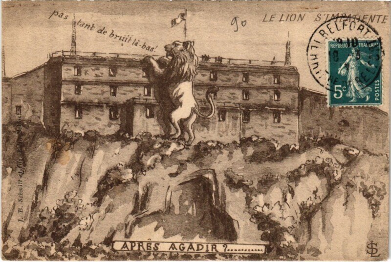 Carte postale ancienne Belfort Le Lion à Belfort