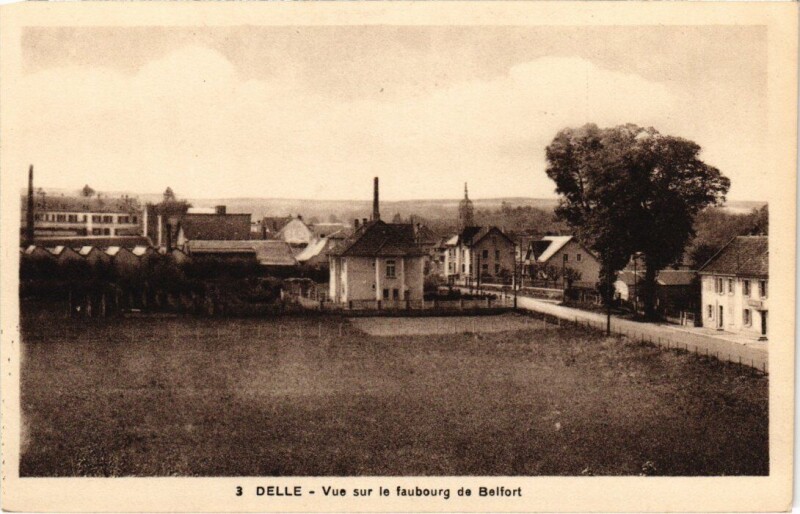 Carte postale ancienne Delle vue sur le faubourg de Belfort à Belfort