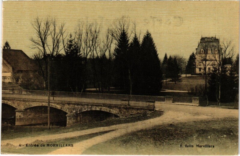 Carte postale ancienne Entree de Morvillars à Morvillars
