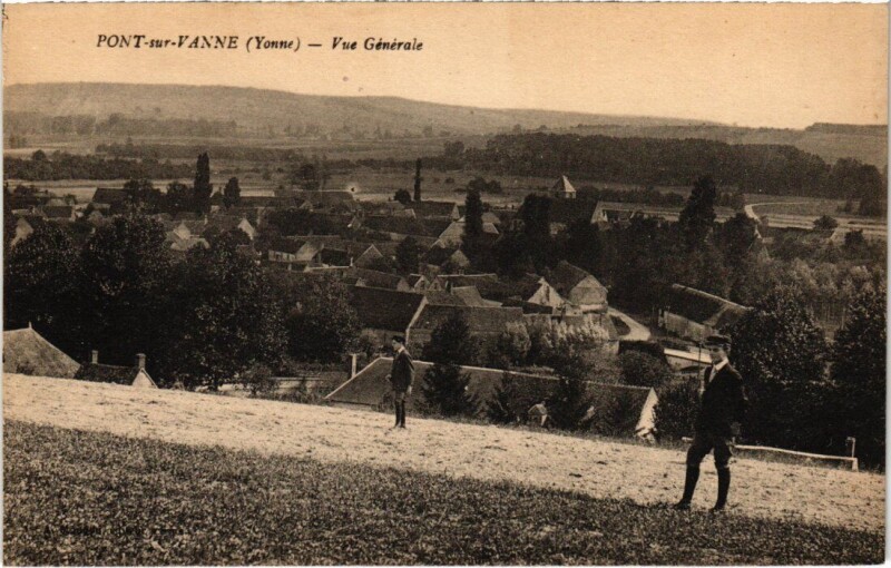 Carte postale ancienne Pont sur Vanne vue generale