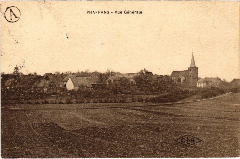 Carte postale ancienne Phaffans vue generale à Phaffans