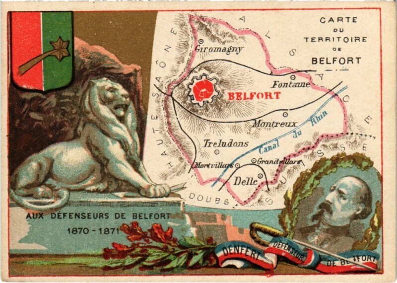 Carte postale ancienne Belfort souvenir à Belfort