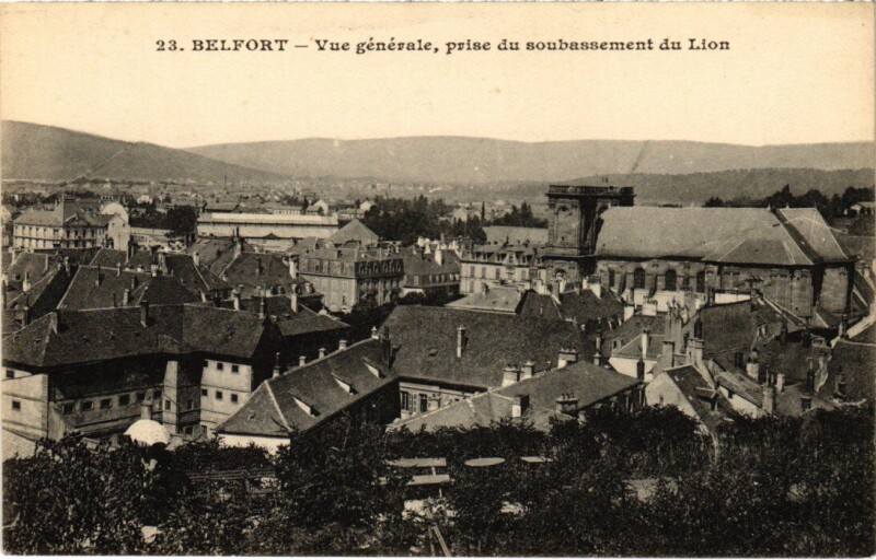Carte postale ancienne Belfort vue generale à Belfort