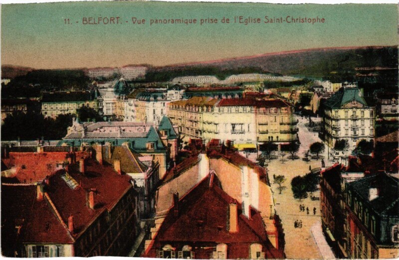 Carte postale ancienne Belfort vue panoramique à Belfort