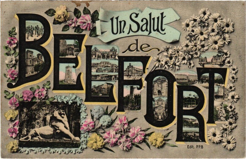 Carte postale ancienne Belfort souvenir à Belfort