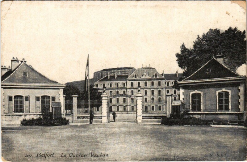 Carte postale ancienne Belfort Quartier Vauban à Belfort