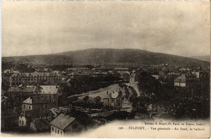 Carte postale ancienne Belfort vue generale à Belfort