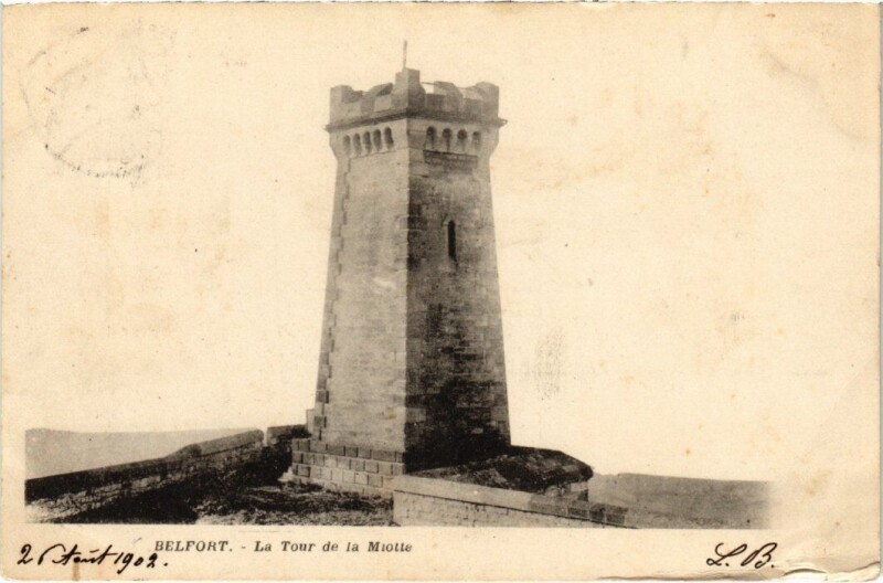 Carte postale ancienne Belfort Tour de la Miotte à Belfort
