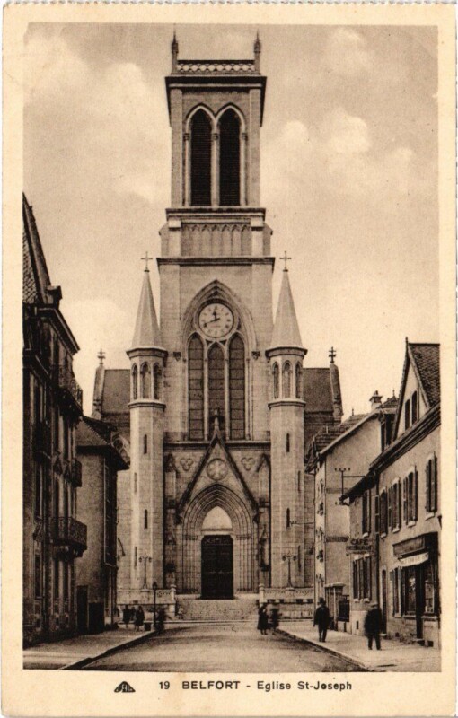 Carte postale ancienne Belfort Eglise Saint-Joseph à Belfort