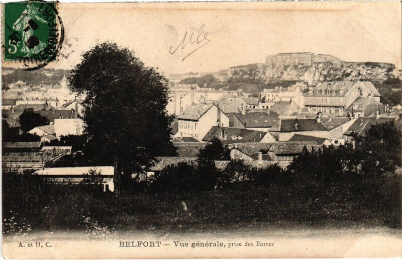 Carte postale ancienne Belfort vue generale à Belfort