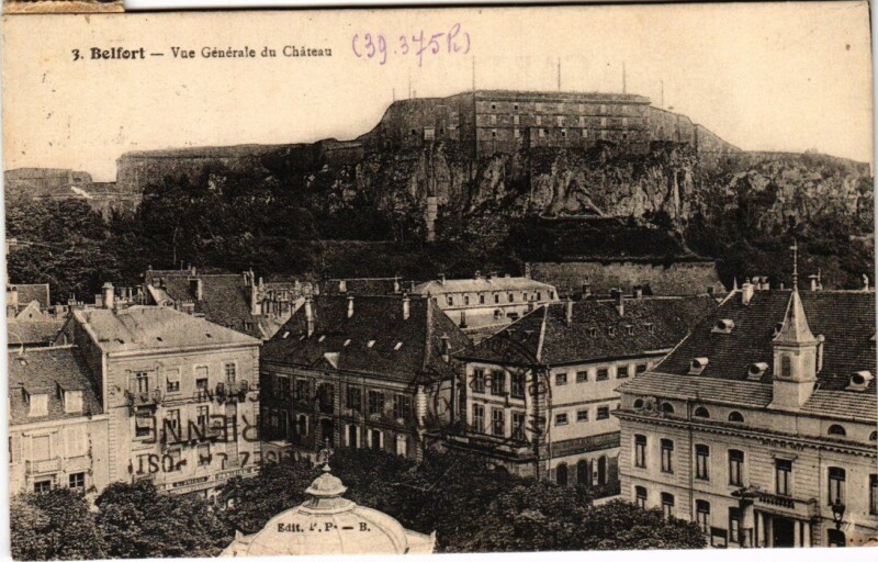 Carte postale ancienne Belfort vue generale à Belfort