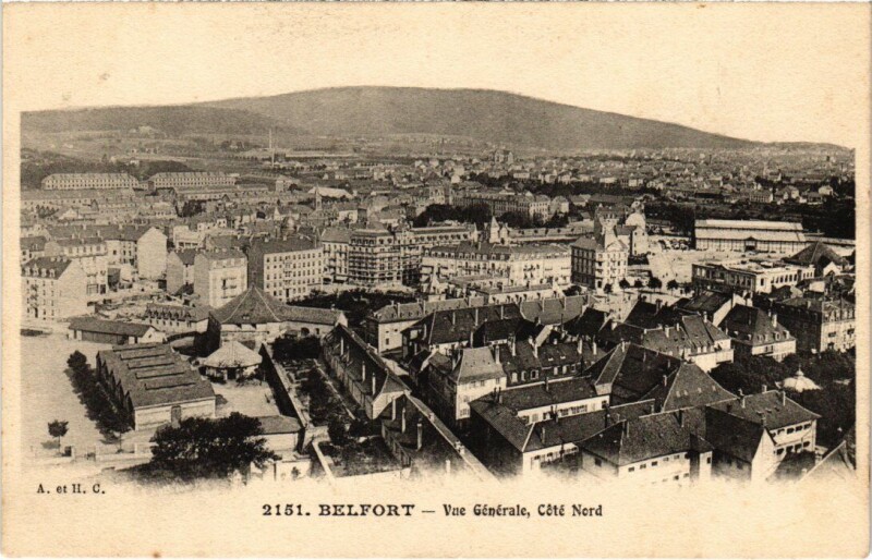 Carte postale ancienne Belfort vue generale à Belfort