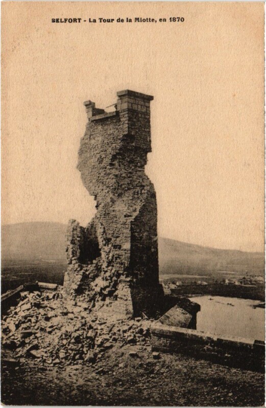 Carte postale ancienne Belfort Tour de la Miotte à Belfort