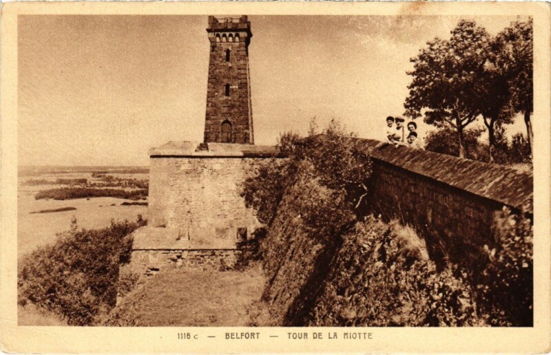 Carte postale ancienne Belfort Tour de la Miotte à Belfort