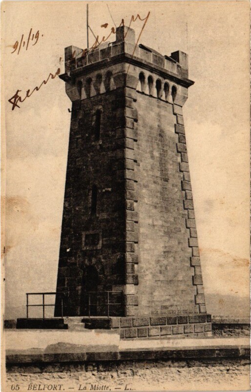 Carte postale ancienne Belfort La Miotte à Belfort
