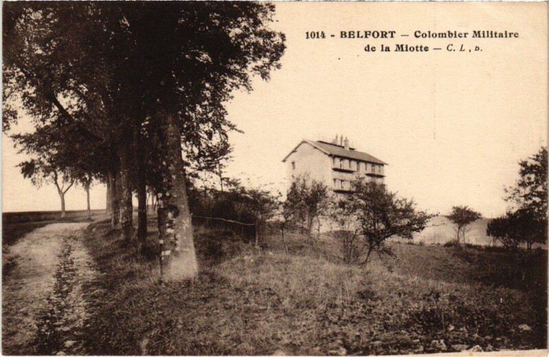 Carte postale ancienne Belfort Colombier Militaire de la Miotte à Belfort