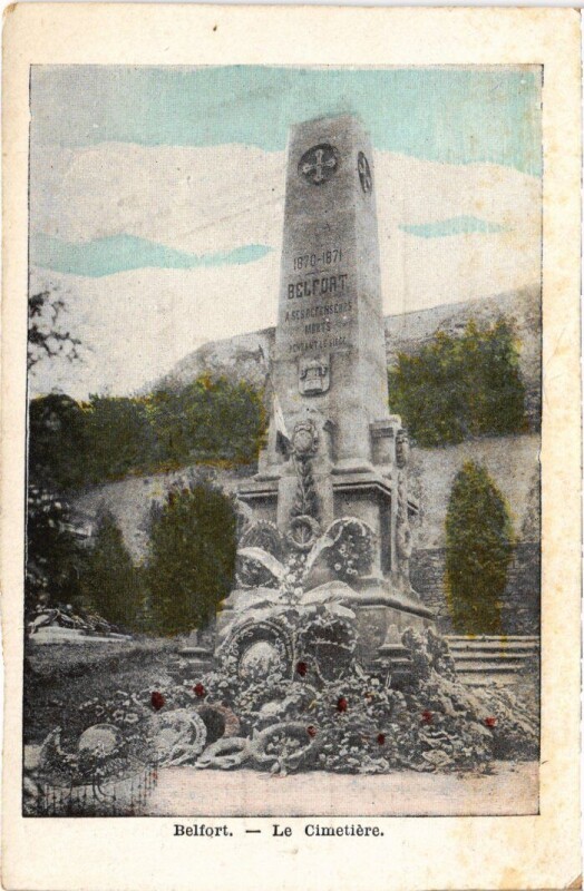 Carte postale ancienne Belfort Le Cimetiere à Belfort