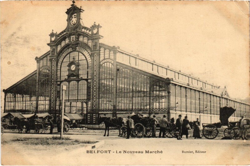Carte postale ancienne Belfort Nouveau Marche à Belfort